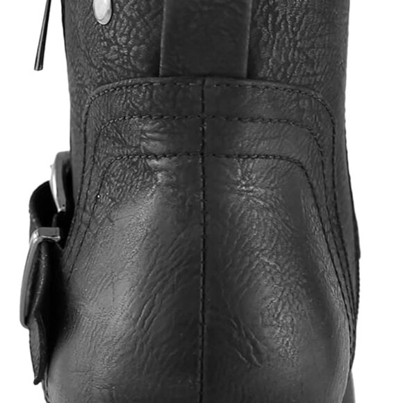 Fashion Women's Combat Side Zipper Buckle Ankle Booties - Picture 7 of 7